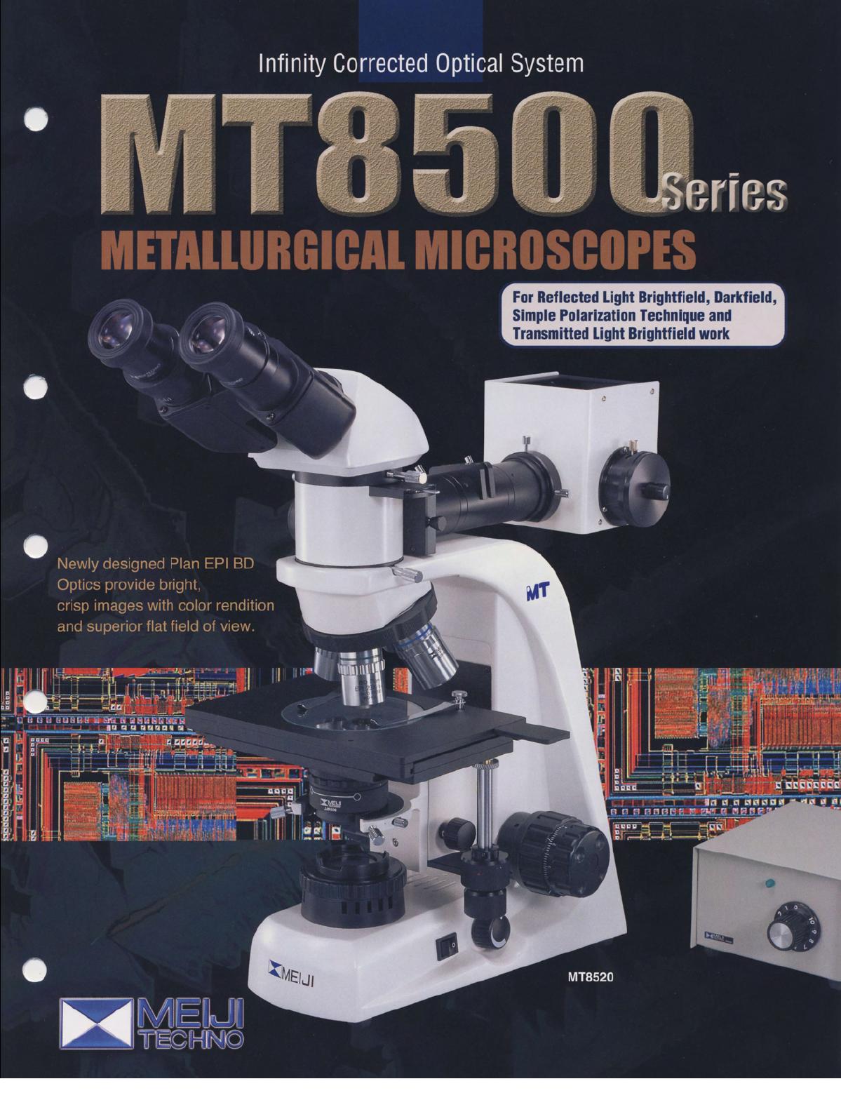 میکروسکوپ متالوگرافی عبوری و انعکاسی پ.لاریزان سری MT8500